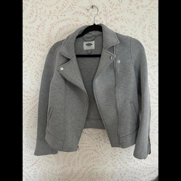 CLOSET CLOSING! LAST CHANCE Stylish Gray Moto Jacket by Old Navy - Size XS - Picture 1 of 4